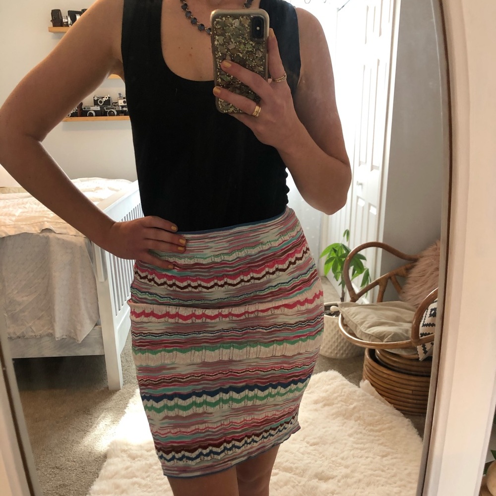 Missoni crochet knit skirt